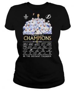 Tampa bay lightning stanley cup champions 2020 be the thunder signatures shirt