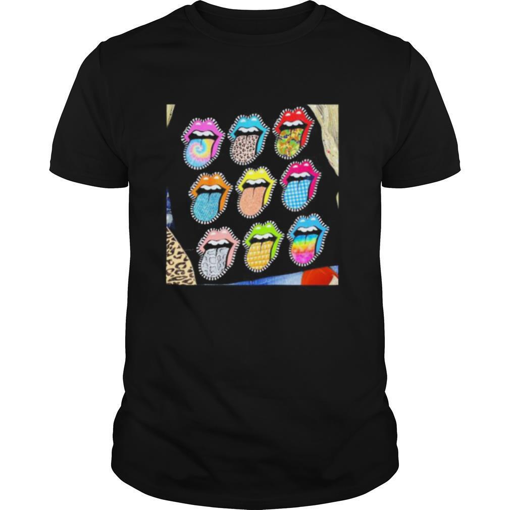 The rolling stone lips leopard shirt