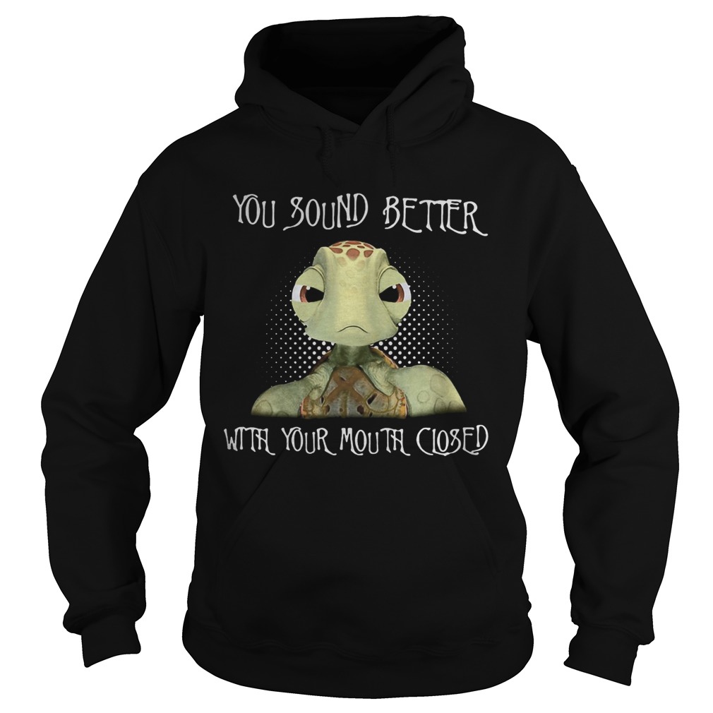 Turtle you sound better with your mouth closed Hoodie