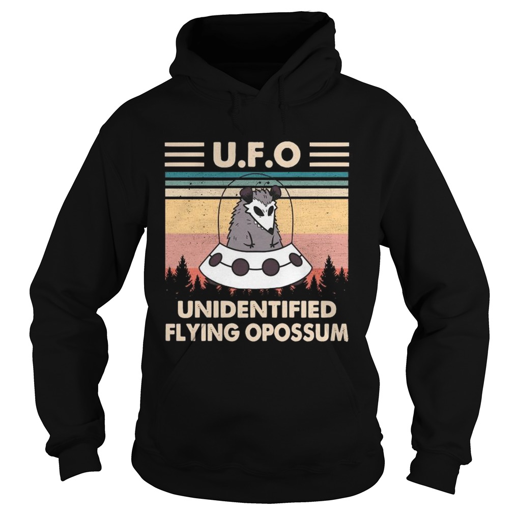 Ufo Unidentified Flying Opossum Vintage Hoodie