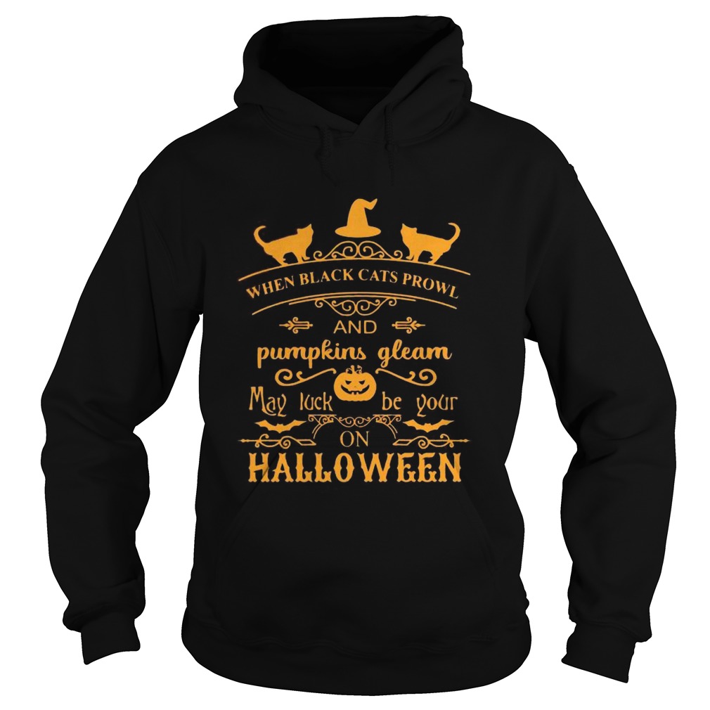 When black cats prowl and pumpkins gleam may luck be your on halloween Hoodie