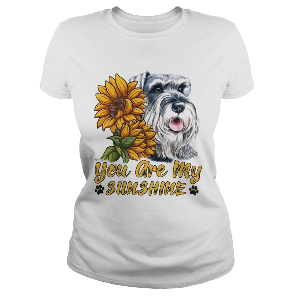 You Are My Sunshine Schnauzer Sunflower Classic Ladies