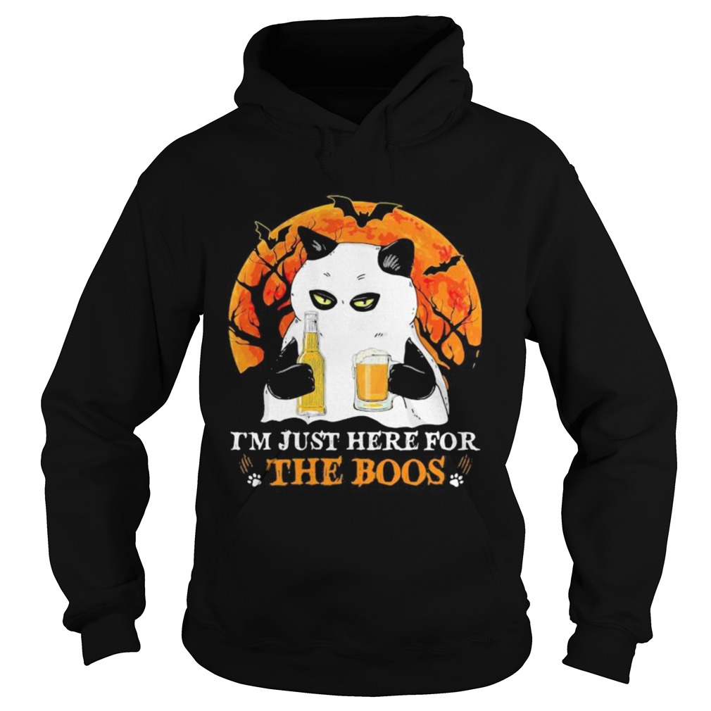 im just here for the boos moon blood halloween Hoodie