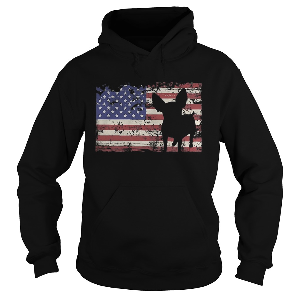 independence day chihuahua flag american Hoodie