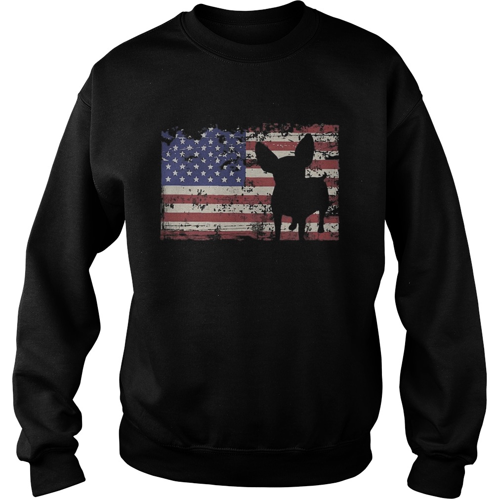 independence day chihuahua flag american Sweatshirt