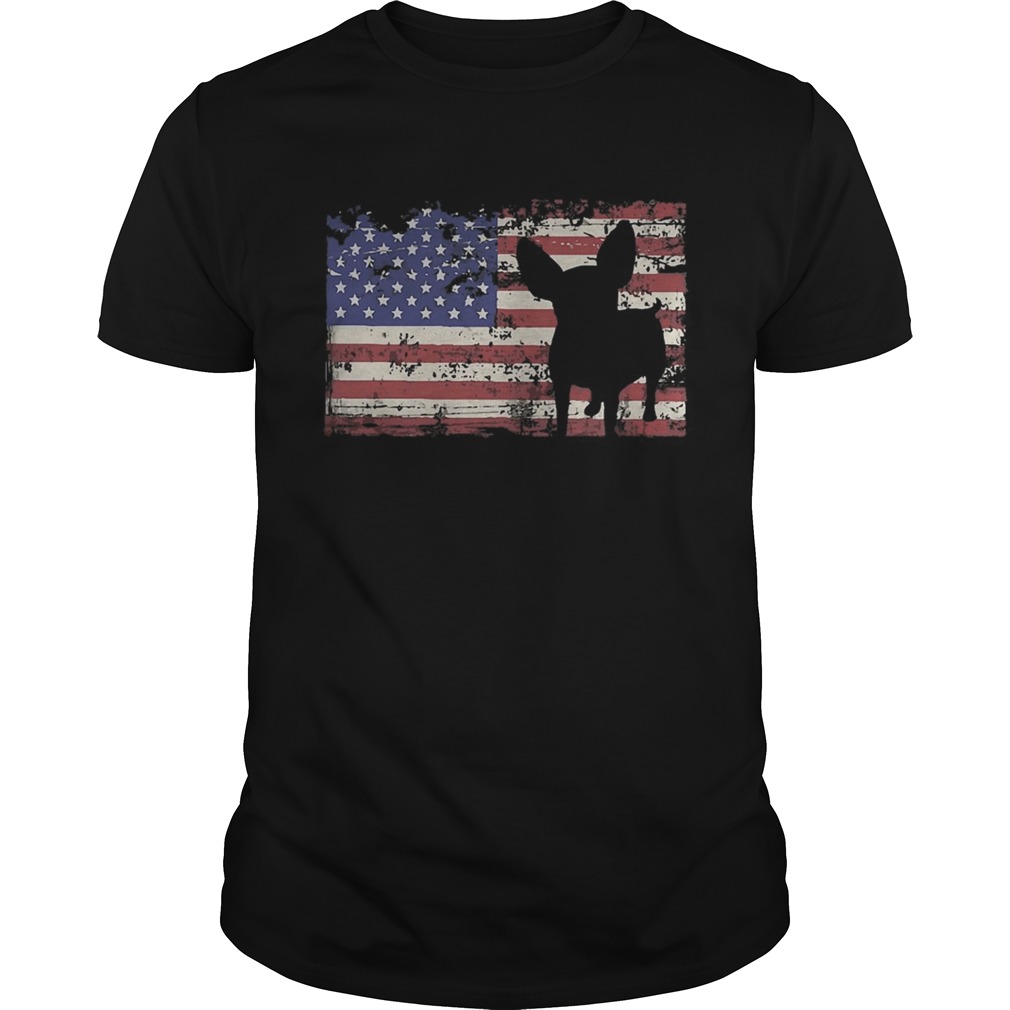 independence day chihuahua flag american shirt