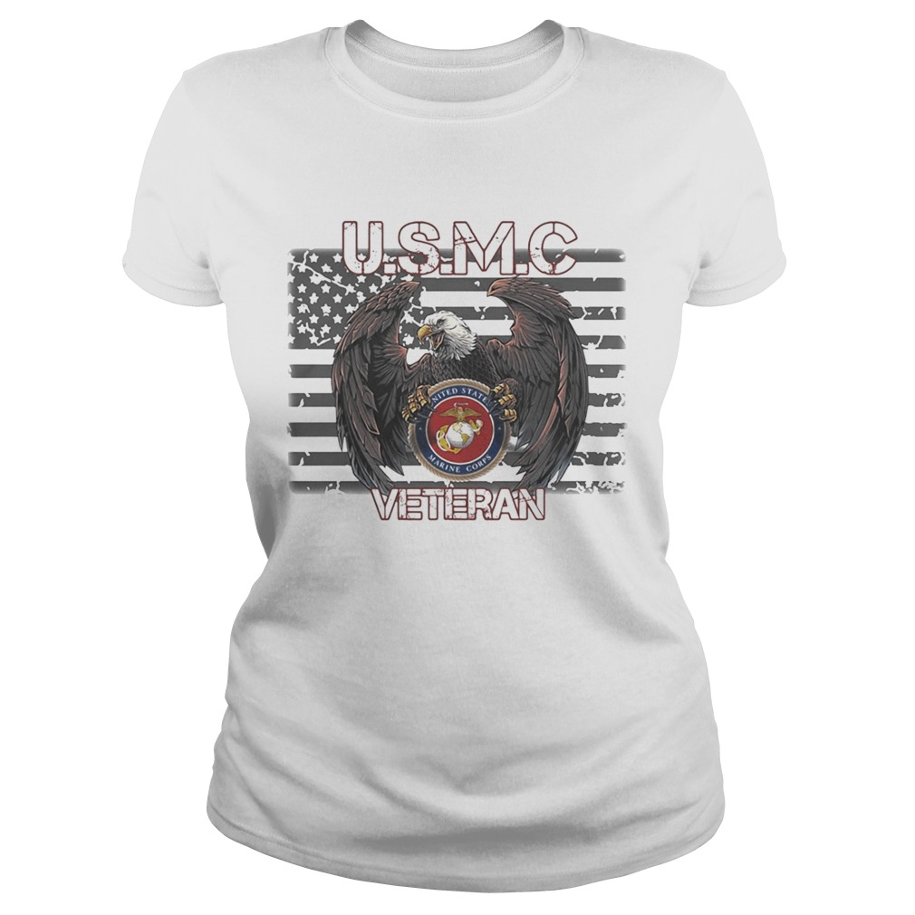 usmc veteran eagle american flag Classic Ladies
