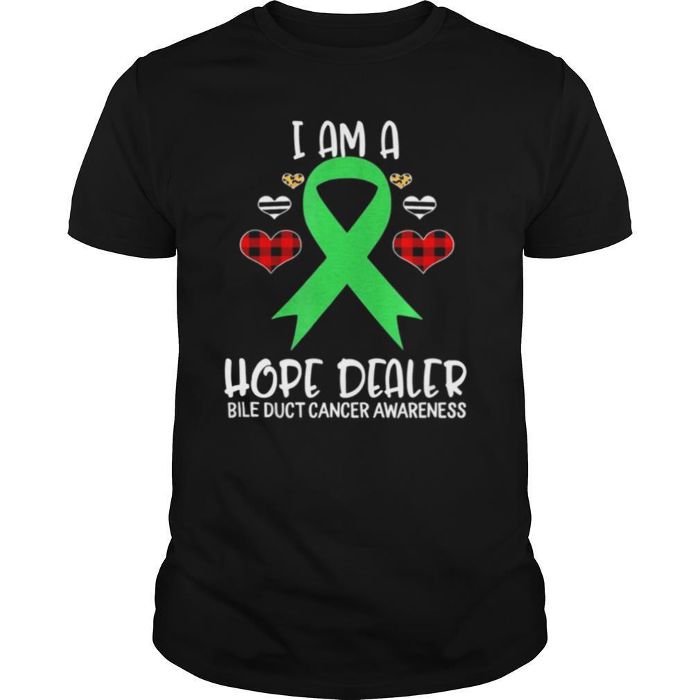 Bile Duct Cancer Awareness Ribbon I Am A Hope Dealer Leopard shirt