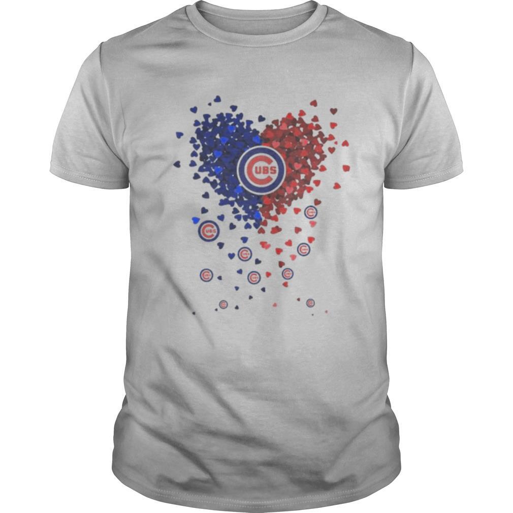 Chicago cubs baseball logo hearts shirt