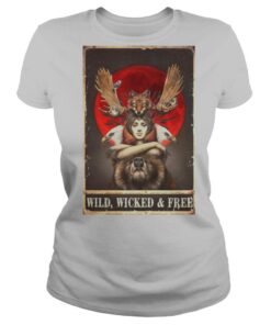 Funny Girl Animals Wild Wicked And Free shirt