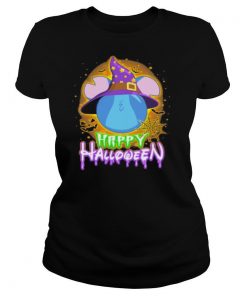 Happy halloween mickey mouse stitch witch moon shirt