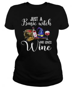 Just A Basic Witch Who Loves Wine shirt