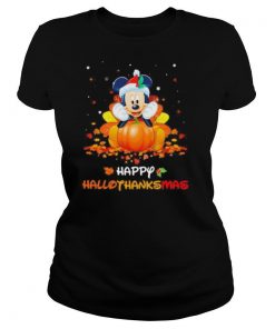 Mickey mouse happy hallothanksmas halloween thanksgiving christmas shirt