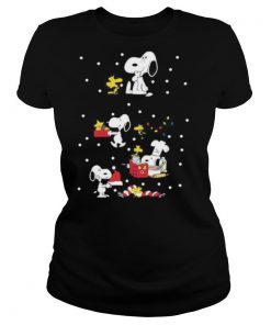 Snoopy and woodstock merry christmas shirt
