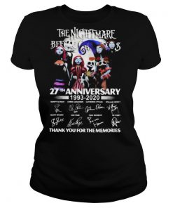 The nightmare 27th anniversary 1993 2020 thank for the memories signatures shirt