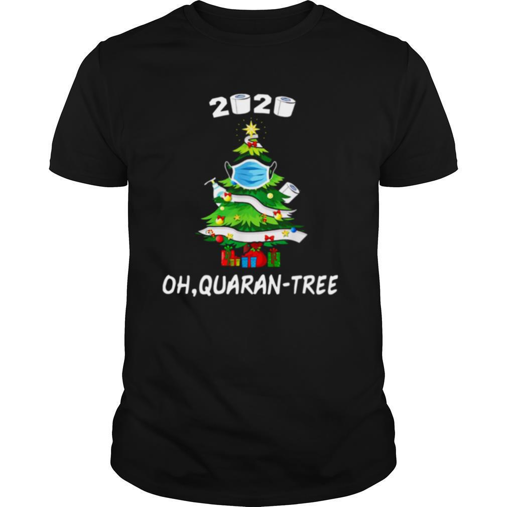 2020 Funny Quarantine Christmas Tree Ornament Mask shirt