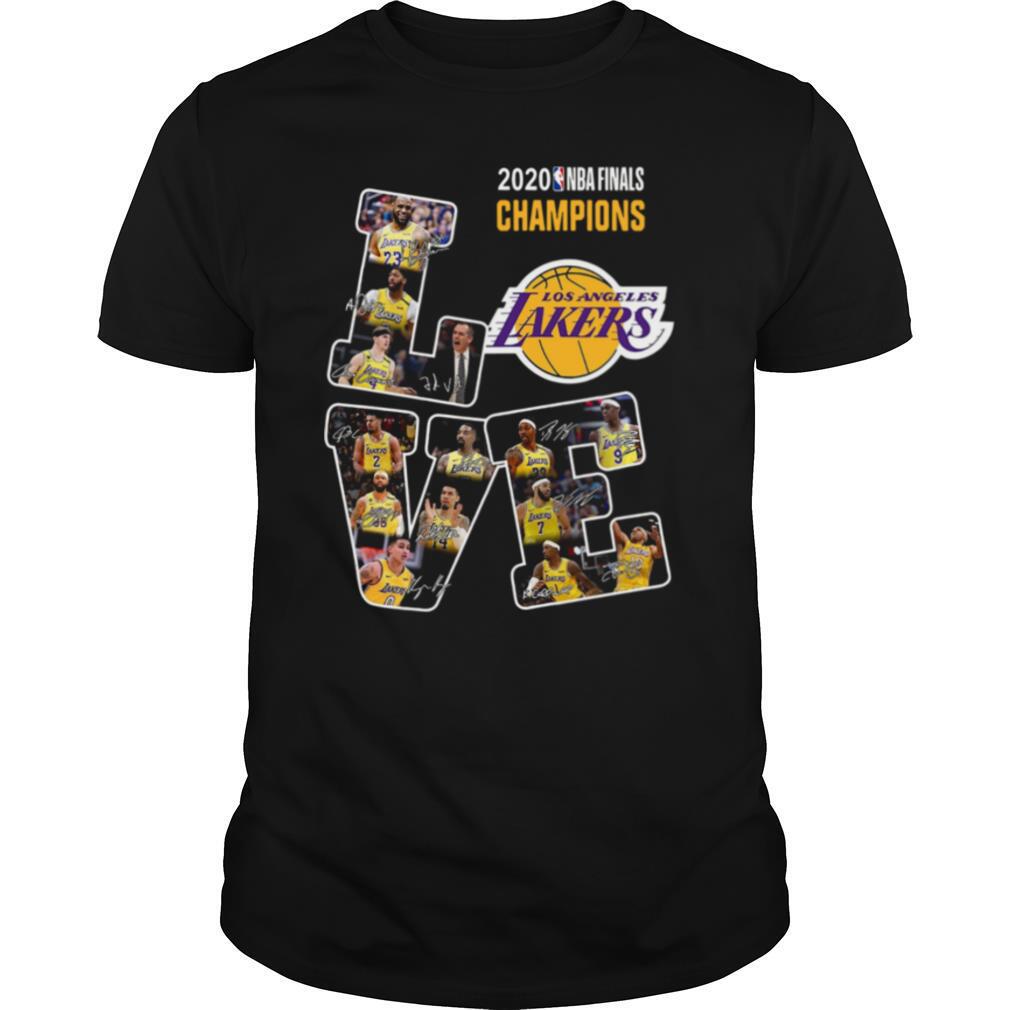 2020 Nba Finals Champions Love Los Angeles Lakers Signatures shirt