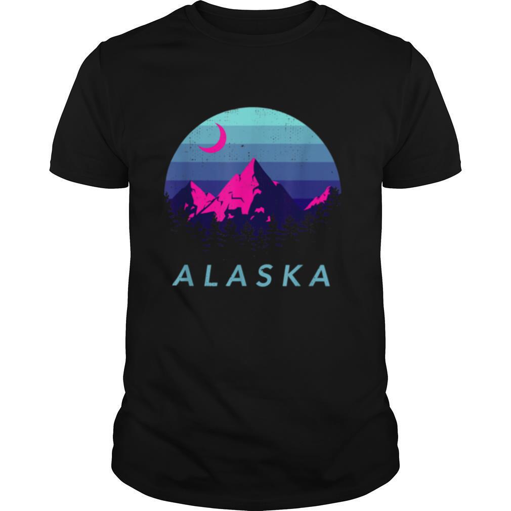 Alaska Vintage Mountain Sunset Outdoors Hiking Souvenir shirt