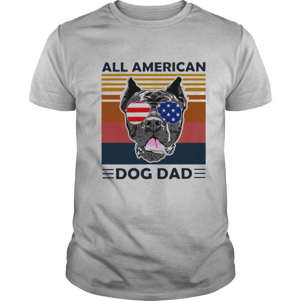 All American Dog Dad Vintage Retro shirt