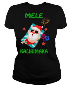 Beach Santa Mele Kalikimaka Hawaiian Christmas Hawaii shirt