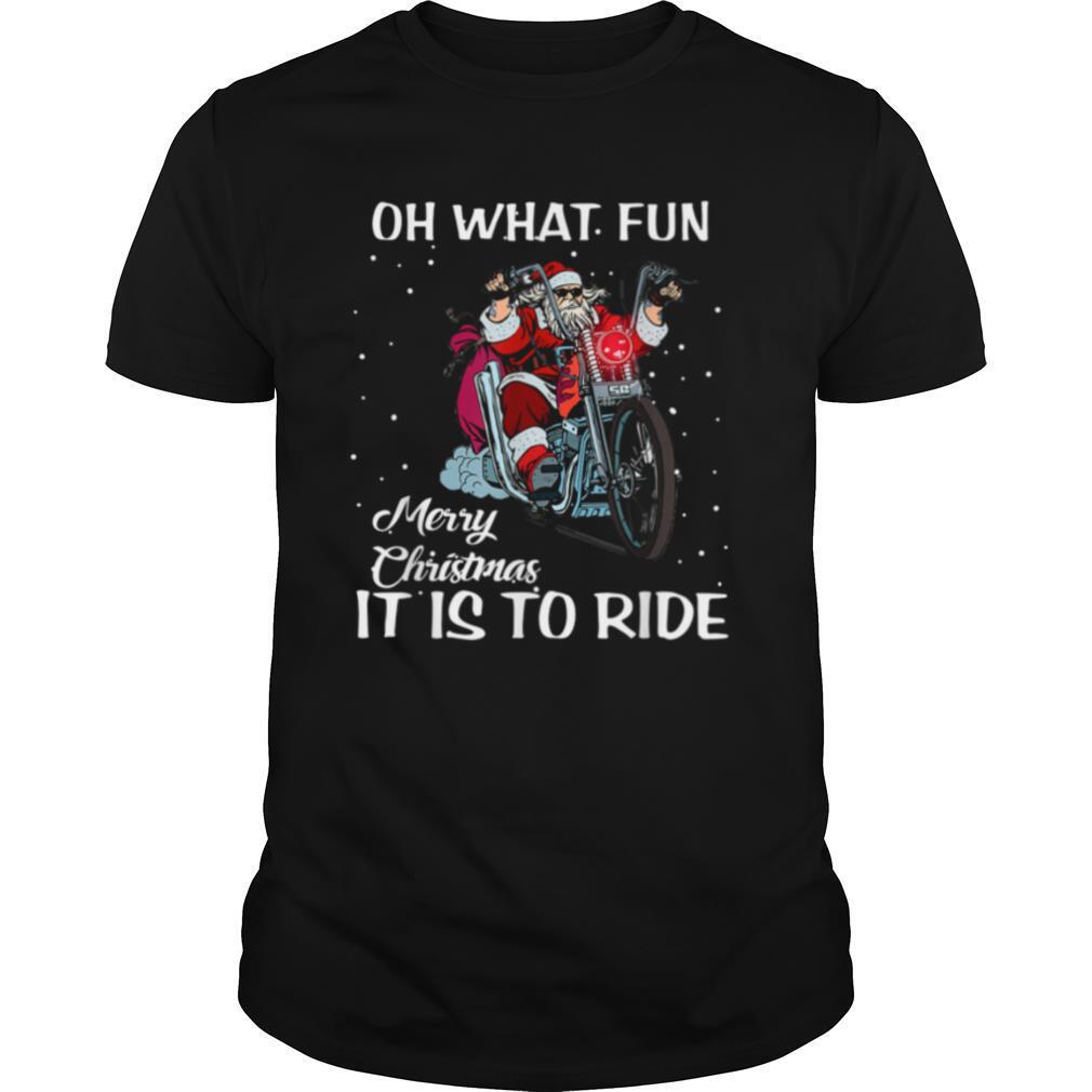 Biker Santa Motorcycle Fan Merry Christmas shirt