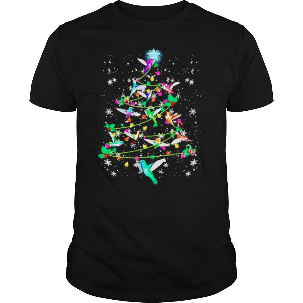 Birds Christmas tree tshirt