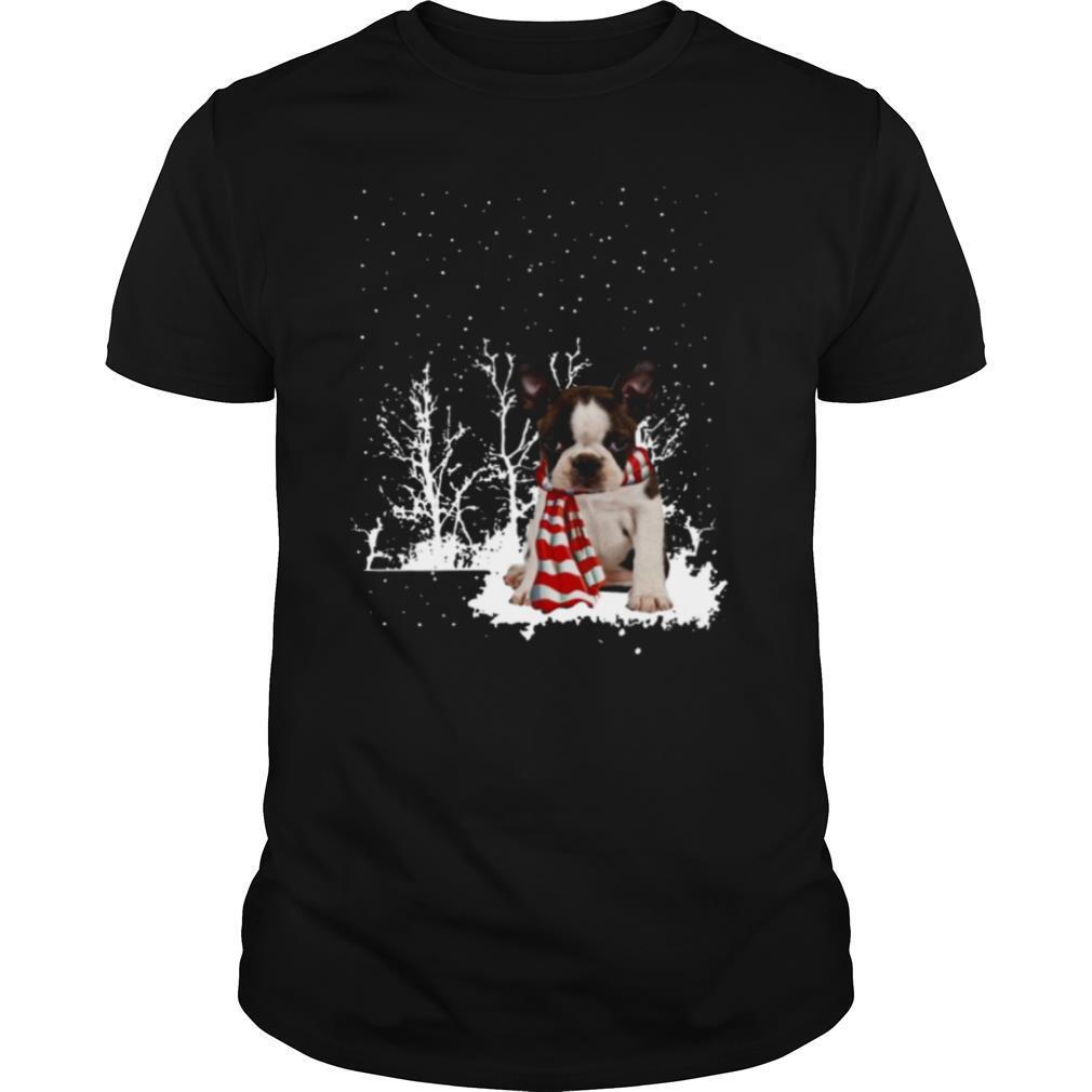 Boston Terrier Merry Christmas shirt