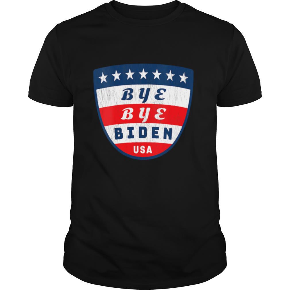 Bye Bye Biden Usa Flag Shield shirt