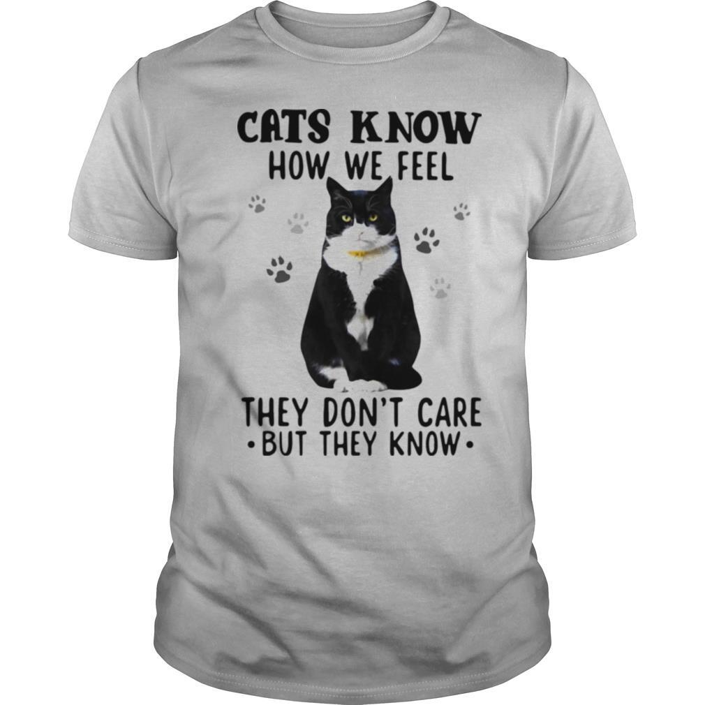 Cats Know How We Feel They Don't Care But They Know shirt
