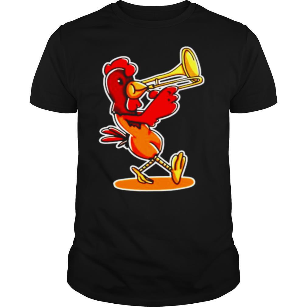 Chicken cute playing Trombone shirt