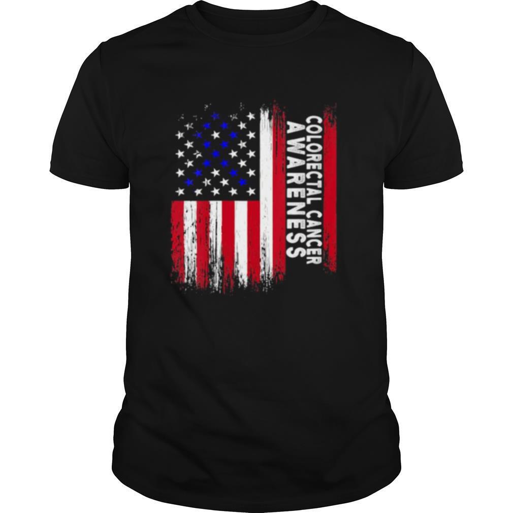 Colorectal Cancer Awareness American Flag shirt