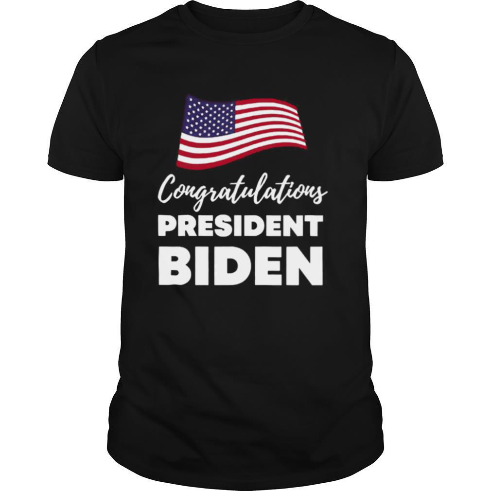 Congratulations President Biden American Flag Election shirt