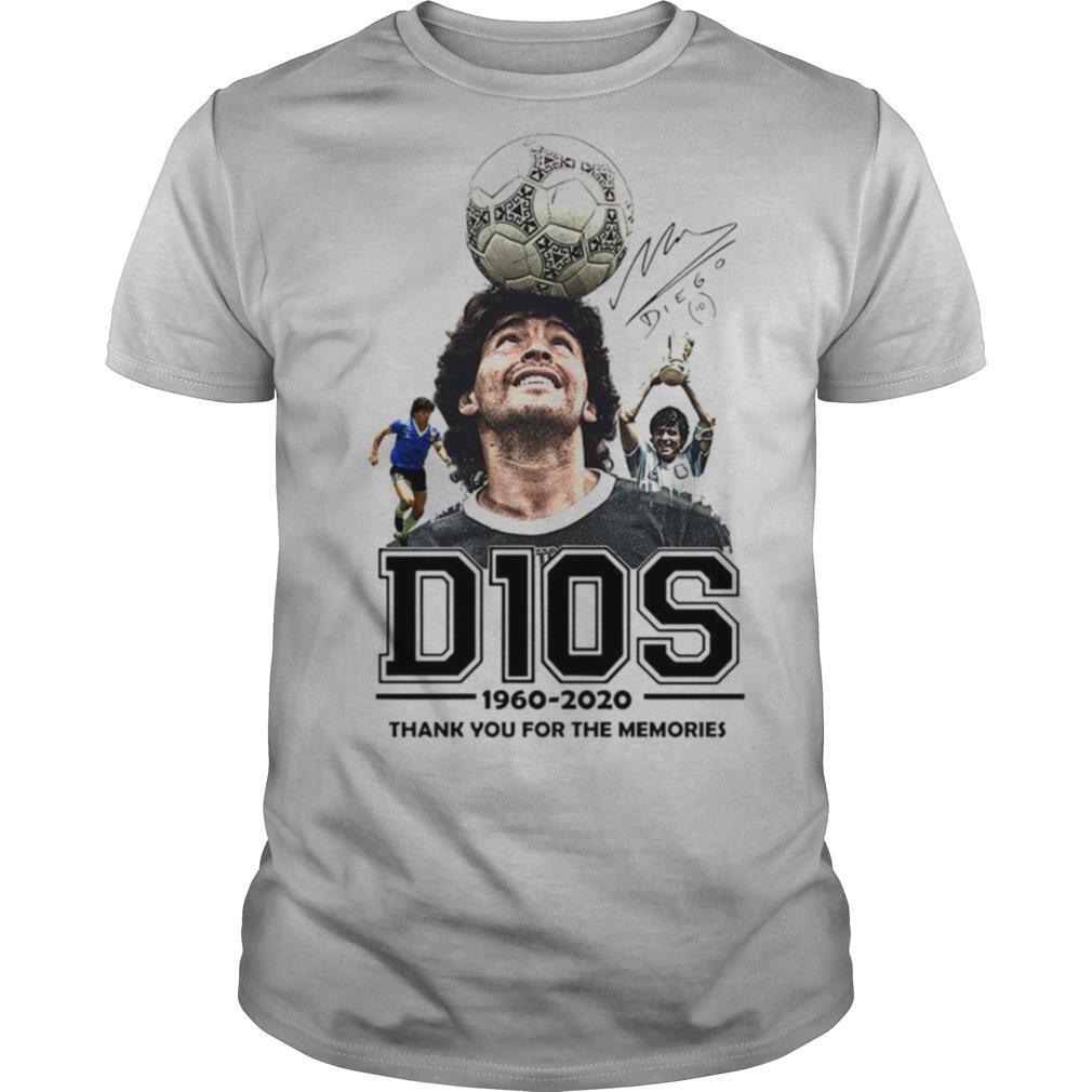 D10s Diego Maradona 1960 2020 Thank You For The Memories Signature shirt