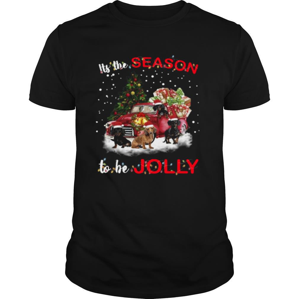 Dachshund It's The Season To Be Jolly Christmas Tree shirt