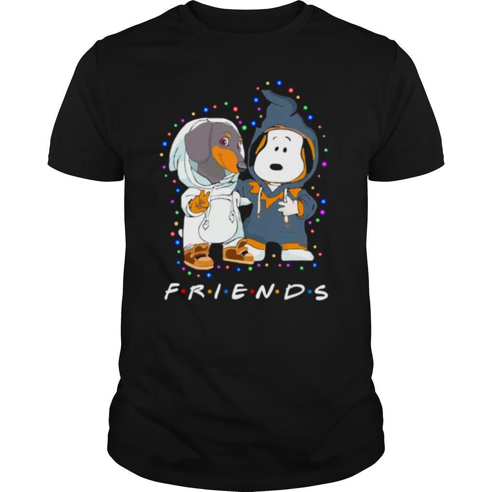 Dachshund and Snoopy Friends Christmas light shirt