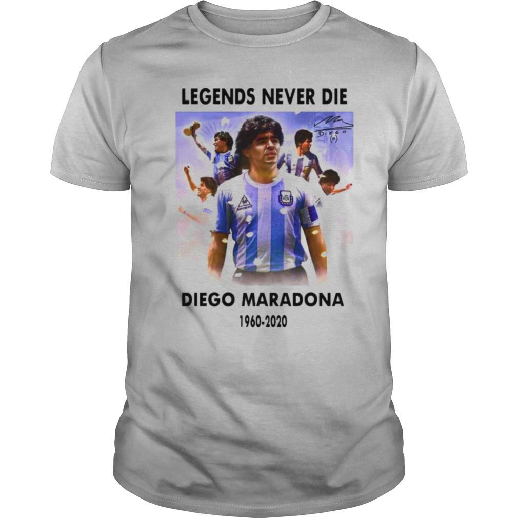 Diego Maradona Argentina Football Legend Never Die Rest In Peace shirt
