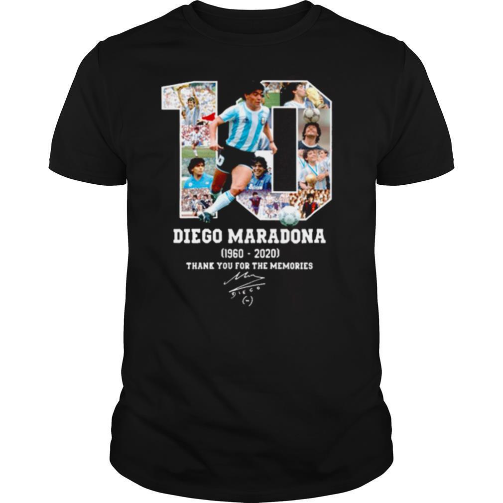 Diego Maradona Thank You For The Memories 1960 2020 shirt