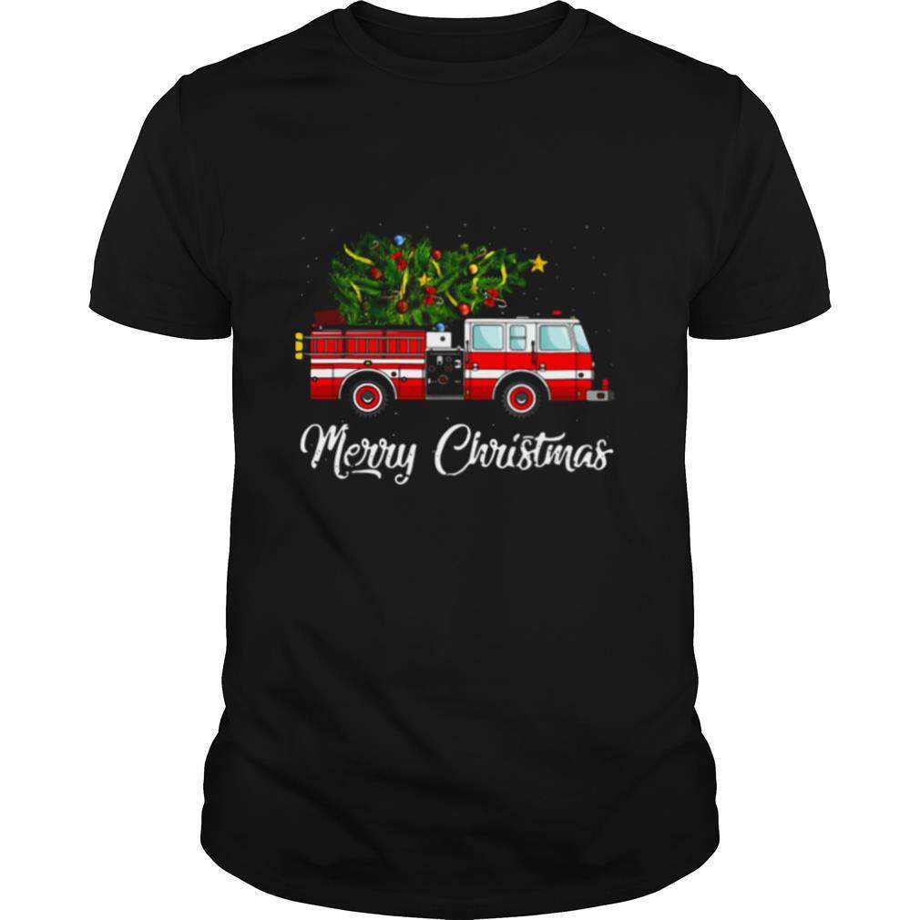 Firefighter Merry Christmas shirt