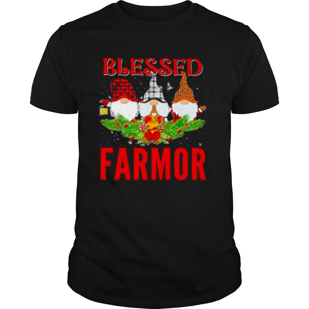 Gnomes Blessed Farmor Merry Christmas shirt