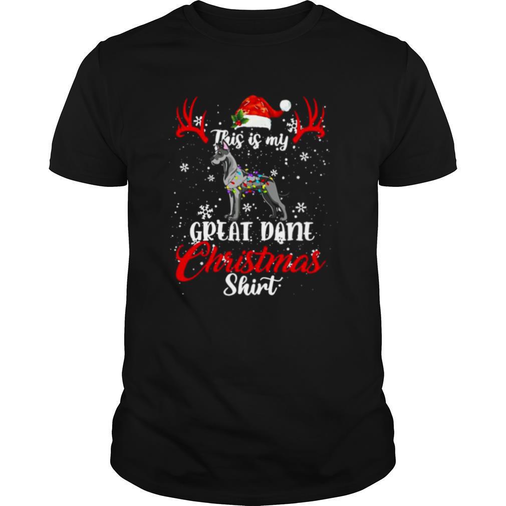 Great Dane Dog This Is My Great Dane Christmas shirt