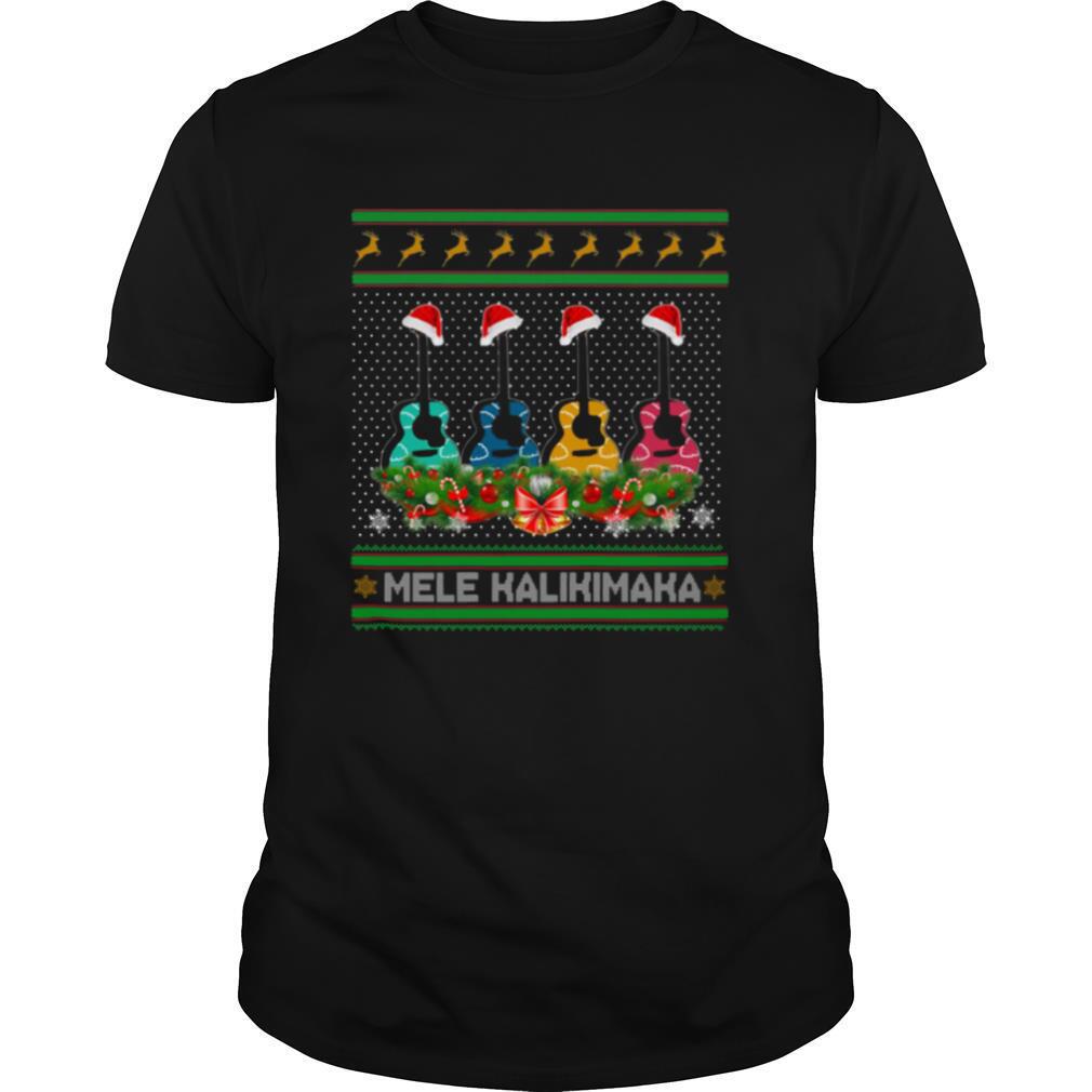 Guitar Mele Kalikimaka Christmas shirt