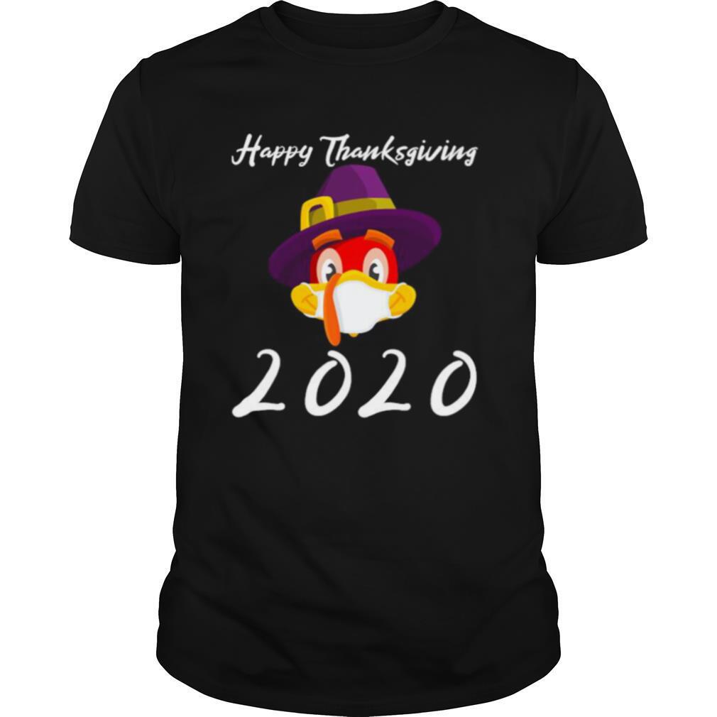 Happy thanksgiving 2020 turkey wearing mask shirt
