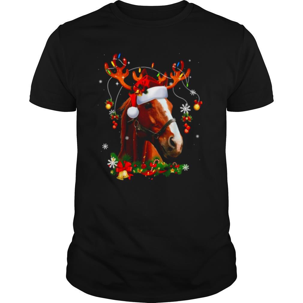 Horse Reindeer Christmas Funny Horse Xmas shirt