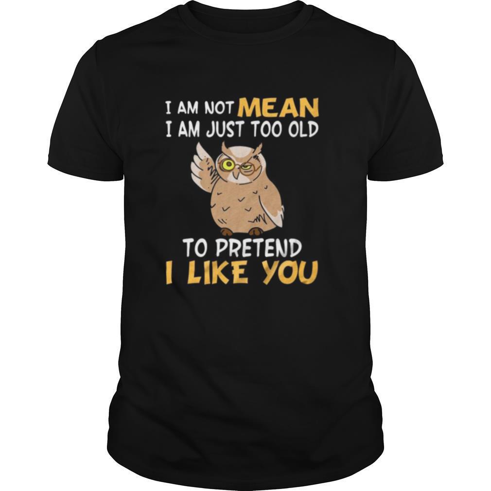 I Am Not Mean I Am Just Too Old To Pretend I Like You shirt