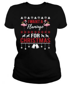 I Want A Flamingo For Christmas shirt