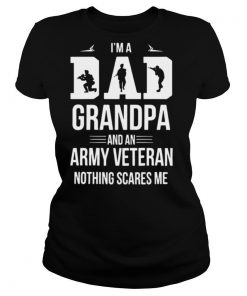 Im A Dad Grandpa and A Veteran Nothing Scares Me shirt