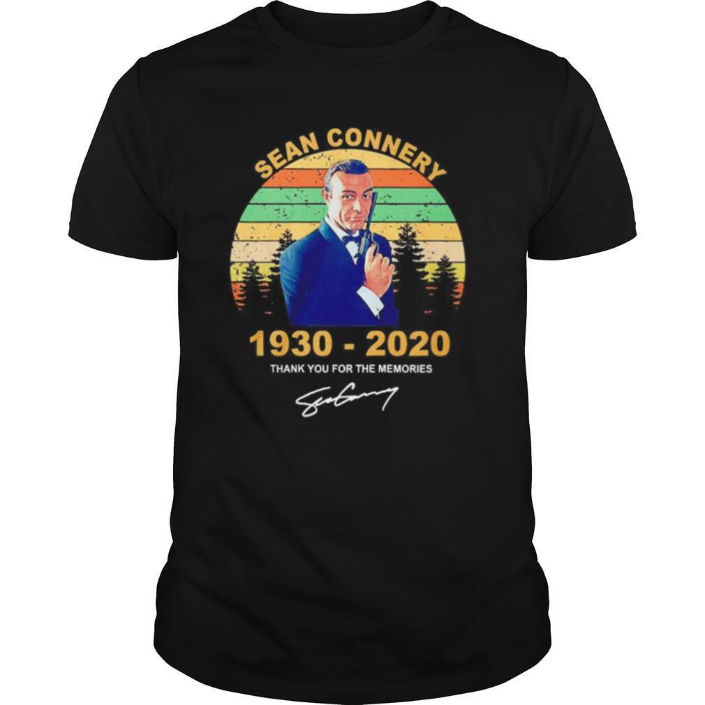 James Bond Sean connery 1930 2020 thank you for the memories signature vintage shirt
