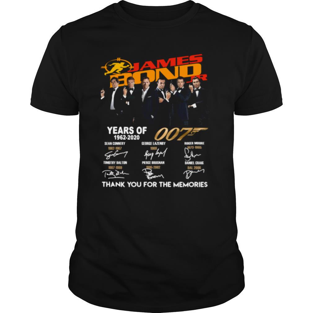 James Bond Years of 007 1962 2020 Signatures shirt