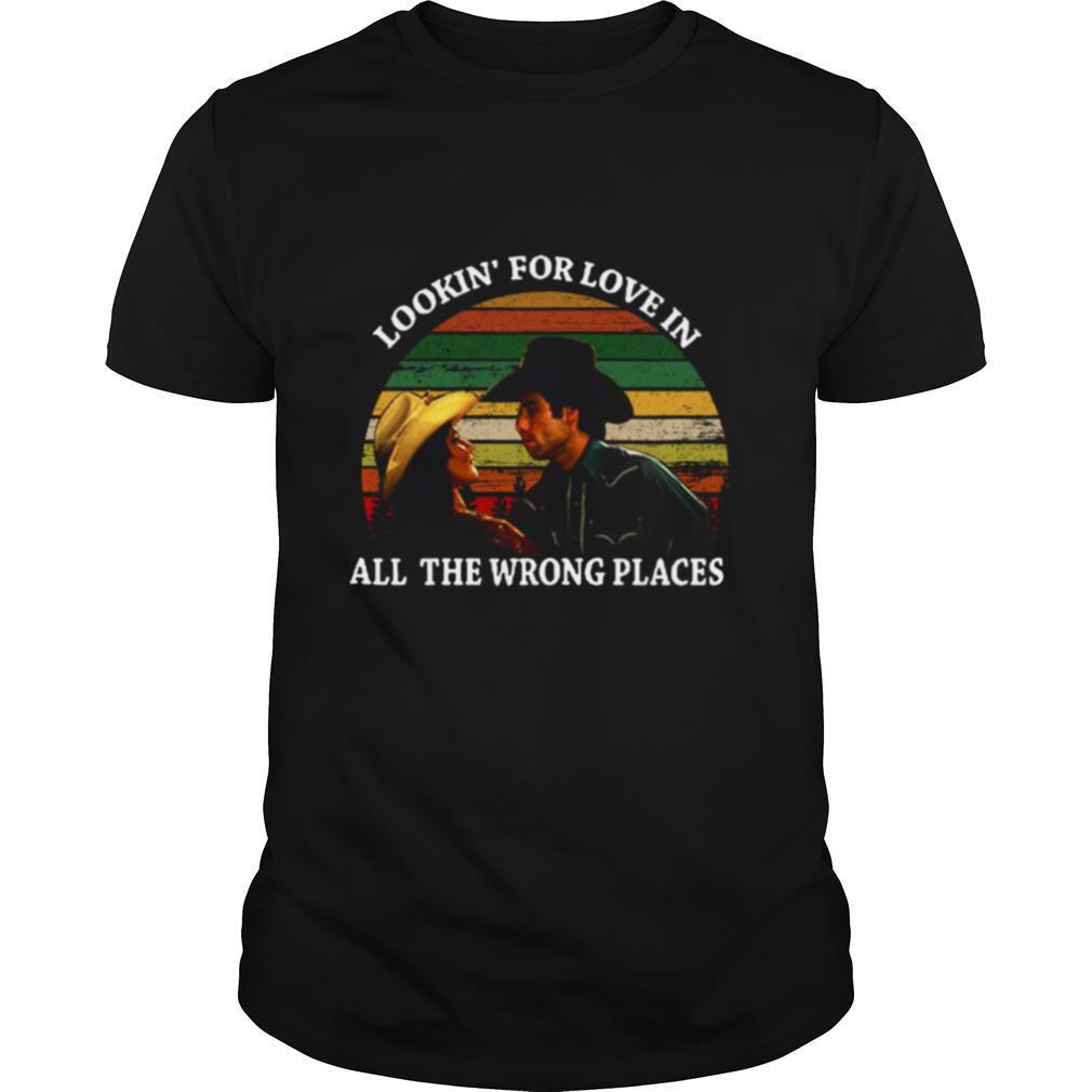 Looking For Love In All The Wrong Places Music Top Vintage T shirt