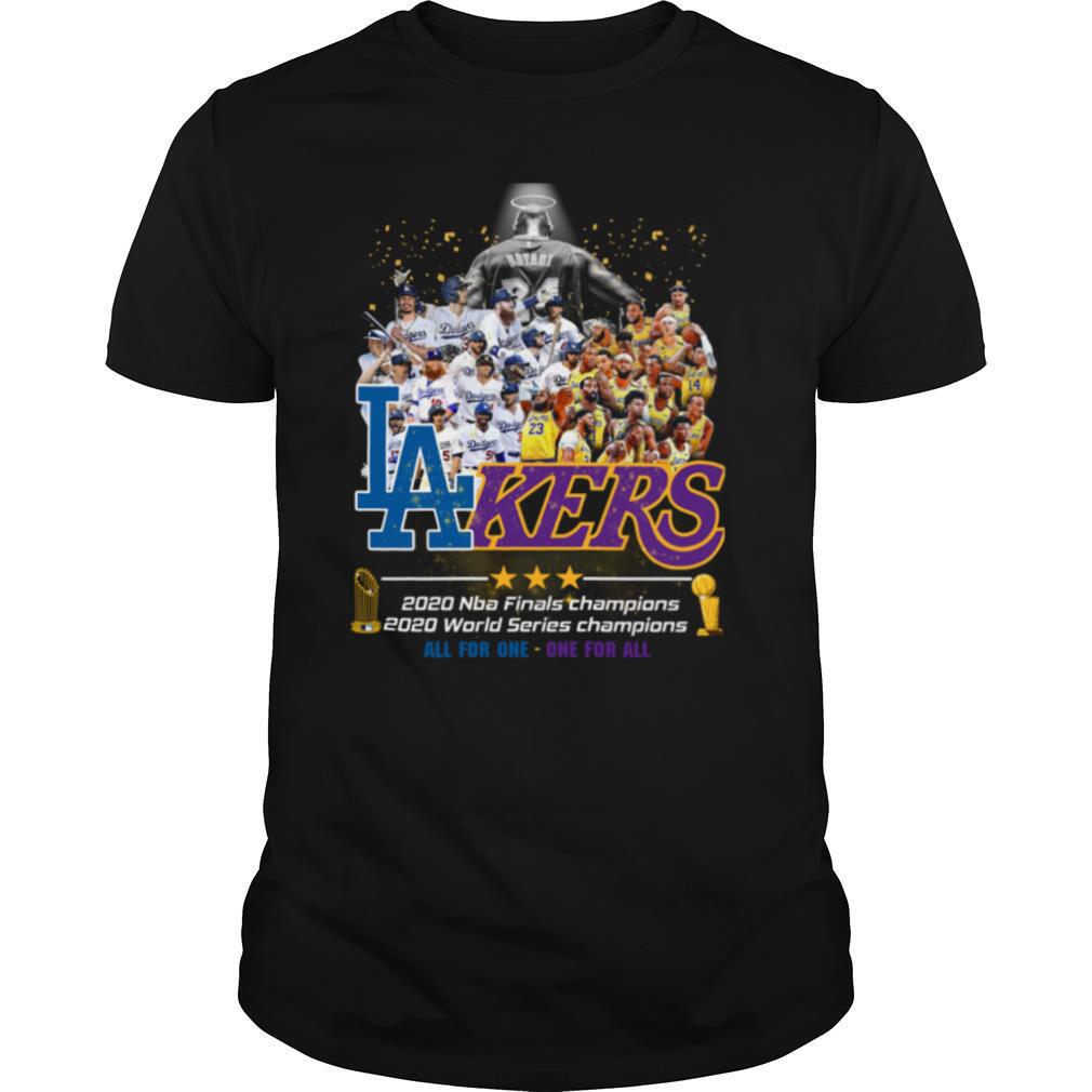 Los Angeles Lakers And Los Angeles Dodgers 2020 NBA Finals Champions shirt